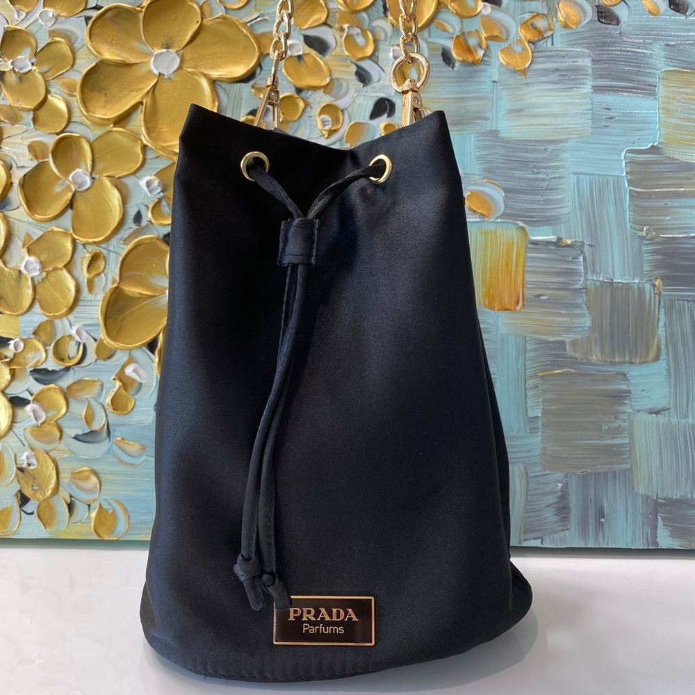 Prada Cosmetic Pouch to Crossbody Bucket Bag